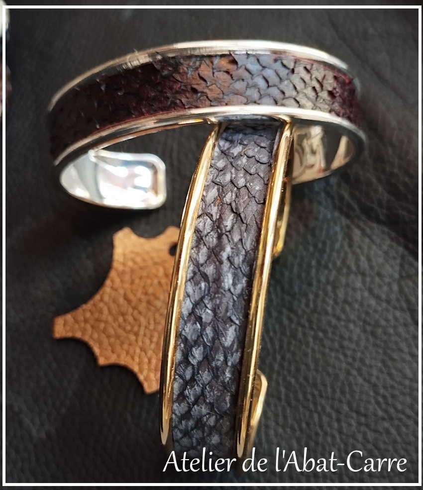 bijoux en cuir de saumon