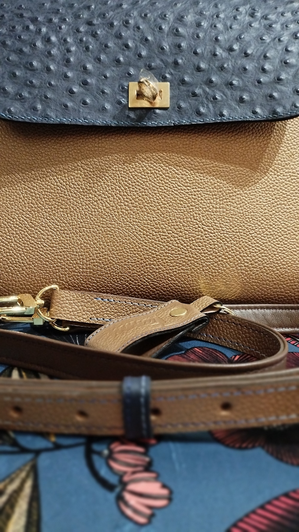 sac cuir autruche design nantes